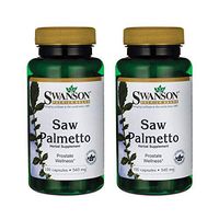 Swanson Saw Palmetto Herbal Supplement for Men Prostate Health Hair Supplement Urinary Health 540 mg 100 Capsules (2 Pack)