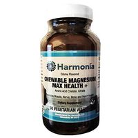Highly Bioavailable Chewable Flavored Magnesium Citrate and Chelate Dietary Supplement - Tastes Great 250mg per 2 Tablets