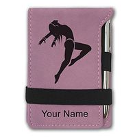 Mini Notepad, Dancing Woman, Personalized Engraving Included (Pink)