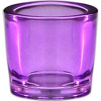 Bluecorn Beeswax Heavy Glass Votive and Tea Light Candle Holders (12, Lilac)