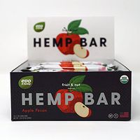 Evo Hemp Apple Pecan Plus Turmeric Fruit & Nut Bar (Pack of 12, 1.7 oz. Bars) Inflammatory Health With Omega 3s, Hemp Protein, Fiber and Antioxidants - 100% Organic Snacks With Amazing Taste