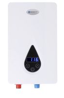 Brass/Metal/Plastic Compact Design Is Energy Efficient And Easy To Install Electric Tankless Water Heater 11kw 220V, Dimensions 8.6x14.75x3