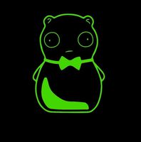 Bob's Burger Cartoon Kuchi Kopi 5.5" TALL Decal Sticker for Laptop Car Window Tablet Skateboard - Lime Green Color