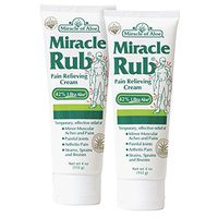 2-Pack Miracle Rub Pain Relieving Cream 4 Ounce Tube with 42% UltraAloe