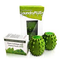 LaundryPLUS+ System: #1 BEST Laundry Product For Your Washer AND Dryer, Patented & Proven To Reduce Detergent By 90%! Clean & Soften Clothes Naturally w/o Bleach, Fabric Softeners & Wool Dryer Balls