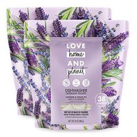 Love Home and Planet Dishwasher Detergent Packets Lavender & Argan Oil, 38 Count, Pack of 2