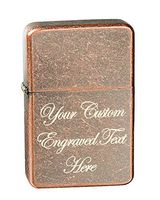 Hat Shark Personalized Custom Laser Engraved Vector KGM Thunderbird Vintage Lighter Groomsmen, Wedding, Anniversary, Birthday, Gift - Multiple Colors (Vintage Copper)