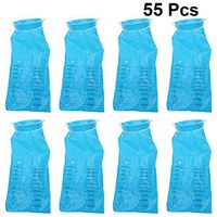 Healifty Vomit Bags 1000ml Motion Sickness Bags Disposable Barf Bags Car Nausea Bags with Rubber Ring for Travel Pregnant 55pcs (Blue)
