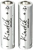 Kinetik 53312 AA Alkaline Batteries (50 Pack), Silver