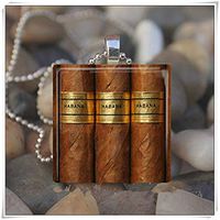 Sunshine Cigar Lover,Cuban Cigars Box Cigarette, Glass Tile Pendant Necklace, Gift to her