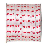 Little Red Hearts Design Gift Wrapping Curling Ribbon Roll - Valentine's Day Love Romantic (Decorative, Craft, DIY, Crafting)