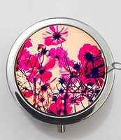 BlackKey Wildflower flowers 3-Compartment Decorative Pocket Gift Box Case Organizer for Pill, Color 1 -1305