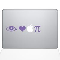 The Decal Guru I Love Apple Pie MacBook Decal Vinyl Sticker - 15" MacBook Pro (2016 & Newer) - Lavender (1094-MAC-15X-LAV)