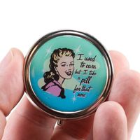 Trendy "I used to care" Pill Case Vitamins Organizer Pillbox