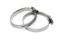 HPS EMSC-50-70x2 Stainless Steel Embossed Hose Clamps SAE 40, Effective Size: 2" - 3", 1/2" Band (Pack of 2)