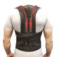ZSZBACE Posture Corrector Back Brace Support Belts for Upper Back Pain Relief, Adjustable Size with Waist Support Wide Straps Comfortable for Men Women (M)