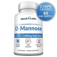 D Mannose Capsules - Fast Acting 1400 MG Extra Strength DMannose Capsule for Bladder Health with Potent Cranberry Extract and Hibiscus Flower Supports UTI Relief - Gluten-Free, Non-GMO Supplements