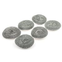 Large Stainless Steel Sponge Set, Metal Sponge, Metal Scrubber, Stainless Steel scouring pad (Pack of 6)
