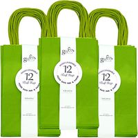 36CT Lime Green Kraft Paper Gift Bags Bulk with Handles [ Ideal for Shopping, Packaging, Retail, Party, Craft, Gifts, Wedding, Recycled, Business, Goody and Merchandise Bag] (Lime Green, 36CT Small)