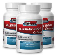 Valerian Root Extract Organic, Tranquil Rest, Sleep Support, Relaxation (3 Bottles 300 Capsules)