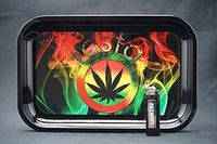Bundle - 2 Items - Tobacco Rolling Paper Tray(7" x 11") with Patriot Disposable Lighter