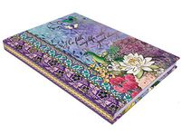 Pooch & Sweetheart Gold Foil Gem Embellished Scripture Journal, Purple Green Peacock 97606, Psalm 103:5