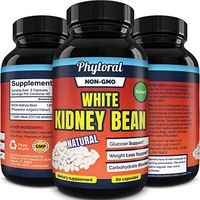 White Kidney Bean Supplement Pills Pure Extract Starch Carb Blocker Weight Loss Formula - Lose Belly Fat Suppress Appetite Boost Metabolism Natural Weight Loss for Men and Women by Phytoral