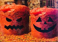 2 Piece Halloween Pumpkin Leaf Decoration Yard Bags
