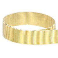 7/8" White & Gold Horizontal Tinsel Grosgrain Ribbon - 100 Yards (Multiple Yardages Available)