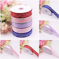 Blue Color 5Yards 2.5cm Polyester Ribbon DIY Bownot Gift Wrapping Party Christmas Ribbons Gift Package Decoration