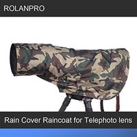 ROLANPRO Rain Cover Raincoat for Telephoto Lens Rain Cover/Lens Raincoat Army Green Camo Guns Clothing L