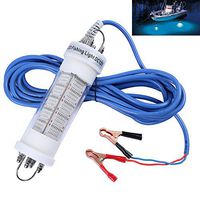 Goture 12V IP68 High-Power LED Fully Submersible Night Fishing Light Deep Drop Underwater Lure Bait Fish Finder Lamp with 5.47 Cable for Krill, Phytoplankton, Squid - Blue