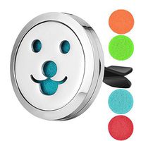 Garden Charms 30mm Aromatherapy Essential Oil Diffuser Stainless Steel Locket Air Freshener with 5pcs Felt Pads (A)