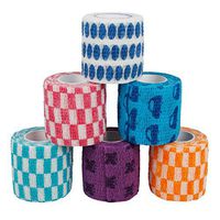 Larcele Cohesive Sports Bandage Multifunctional Self Adherent Bandage Cartoon Random 6 Rolls (5.0cm*4.5m)
