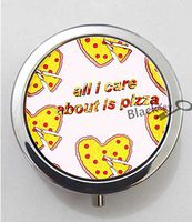 BlackKey All I Care About is Pizza 3-Compartment Decorative Pocket Gift Box Case Organizer for Pill, Color 1 -769