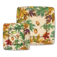 Michel Design Works 8 Count Dinner Paper Plates, Fall Leaves