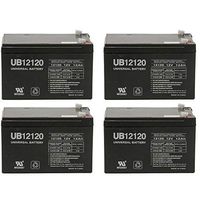 Universal Power Group 12V 12Ah F2 Sealed Lead Acid AGM DEEP-Cycle Rechargeable Battery - 4 Pack