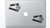 Save The Manuals HenryDecal5550226 Set Of Two (2x) , Decal , Sticker , Laptop , Ipad , Car , Truck