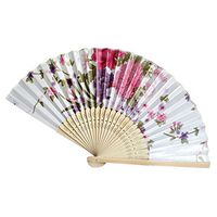 Retro Folding Fan, Vintage Bamboo Folding Hand Held Flower Fan Chinese Dance Party Pocket Gifts For Dance Props, Decoration, Wedding