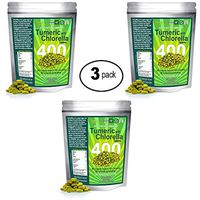 Sunlit Chlorella w/Turmeric Tablets. Cracked Cell, Superfood supplement combines Organic raw non-GMO Chlorella Pyrensoidosa with Turmeric root (95% Concentrated Curcumin). No fillers no preservatives.