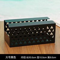 T-ZJHC North European Home Living Room Coffee Table Drawers Cute Napkins Box Storage Box, Large Black