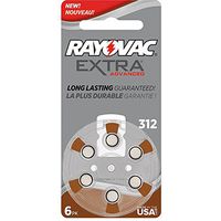 Rayovac Extra Advanced Mercury Free Hearing Aid Batteries Size 312 + Battery Holder Keychain Kit (40 Batteries)