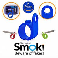 Smoki Roll Holder Ring 2 Pack | Flexible & Comfy Silicone, Ergonomic Design, Heat & Shock Proof Hands Free Rings | Protect Your Hands, Prevent Yellow Stains, Minimize Smell & Enjoy (Green&Red)