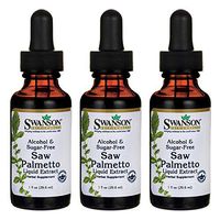 Swanson Saw Palmetto Liquid Extract (Alcohol and Sugar-Free) 1 fl Ounce (29.6 ml) Liquid (3 Pack)