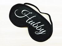 ComfortDecorHouse Hubby Sleep Mask with Embroidery Design Wedding Gift for Couples Eye Cover Eye Mask for Sleeping, Night Mask Eye Sleep Masks for Men
