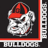 Club Pack of 240 NCAA Georgia Bulldogs 2-Ply Tailgating Party Lunch Napkins