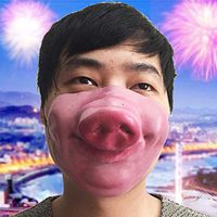 BBFairy Funny Fun Mask Big Lips Headgear Pet Funny Mask - Halloween Festival Costume Horrible Mask Thrill Decorative Cosplay Christmas Party Masks (A)