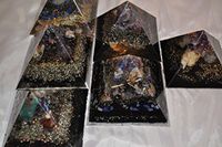 6 Large Multicolored Aesthetic Crystal Orgone Energy Pyramids for EMF Protection Headache Relief Collectibles Home Decoration Improved Sleep Chakra Balancing Beautiful Positive Energy Collectibles