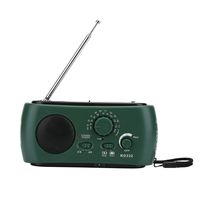 VGEBY Emergency Radios Solar Hand Crank AM/FM Weather Radio，3 LED Flashlight and Reading Lamp, Cellphone Charger