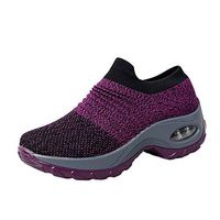 HAALIFE◕‿Women's Slip-On Mesh Walking Shoes Nurse Shoes Casual Moccasin Loafers Driving Shoes Plus Size Purple